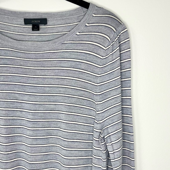 J.Crew Merino Wool Striped Crew Neck Sweater - Picture 3 of 6
